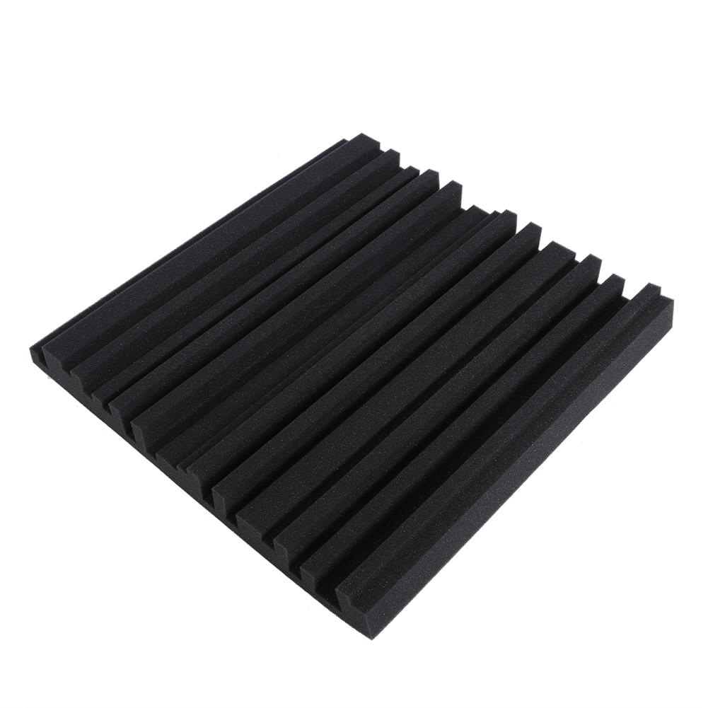 6Pcs Irregular Recording Studio Soundproof Foam Sound Insulation Absorption Deadening MaterialBlack