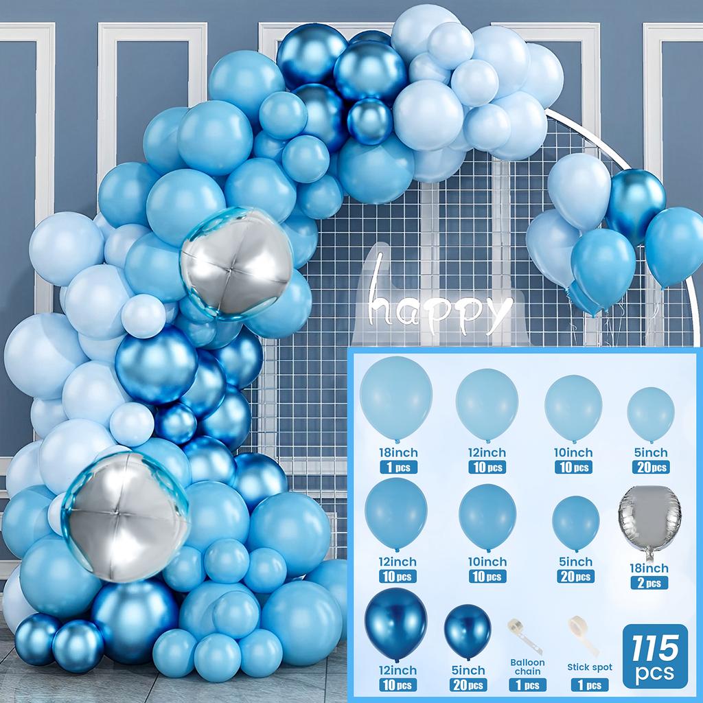 133Pcs Dark Teal Balloons Garland Arch Kits Wedding Birthday Party Decoration Baby Shower Valentines Day Decor Latex Baloon