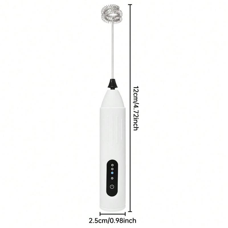 Rechargeable HandHeld Milk Frother Blender Portable Electric Whisk Coffee Frother 3-Speed Milk Frother Beverage Mixer