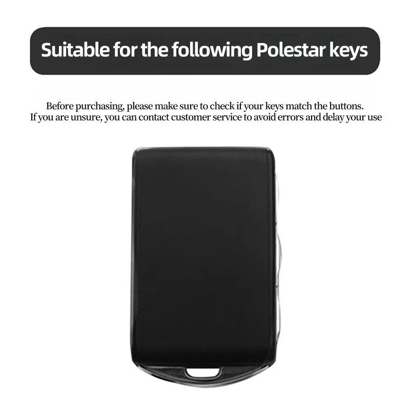 Zinc Alloy Leather Car Key Case Case For Volvo Polestar 4 Polestar 3   Key Fob Car Smart Key Key Case For Car