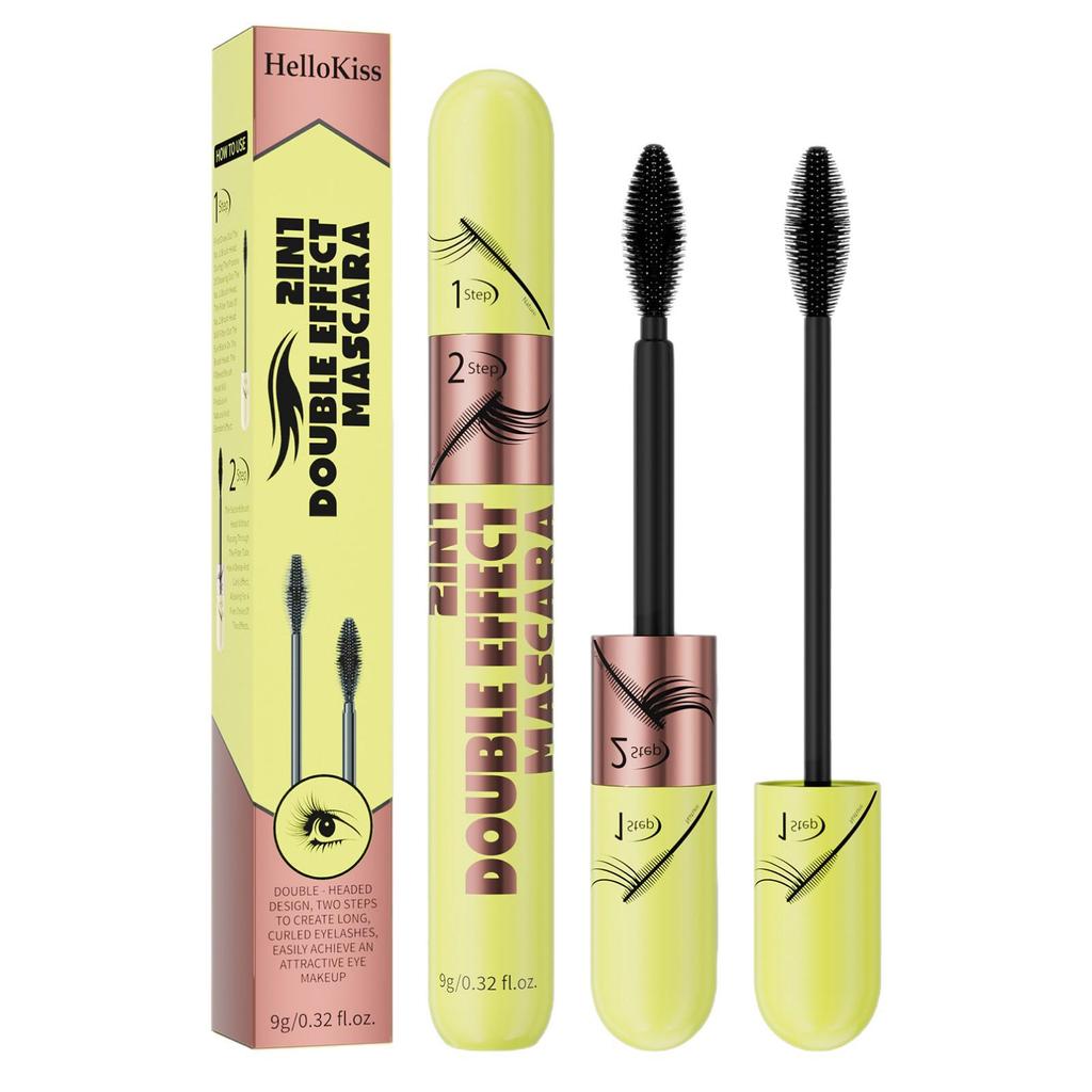 HelloKiss 2-in-1 Mascara: Lengthening, Thickening, Curling, Waterproof.