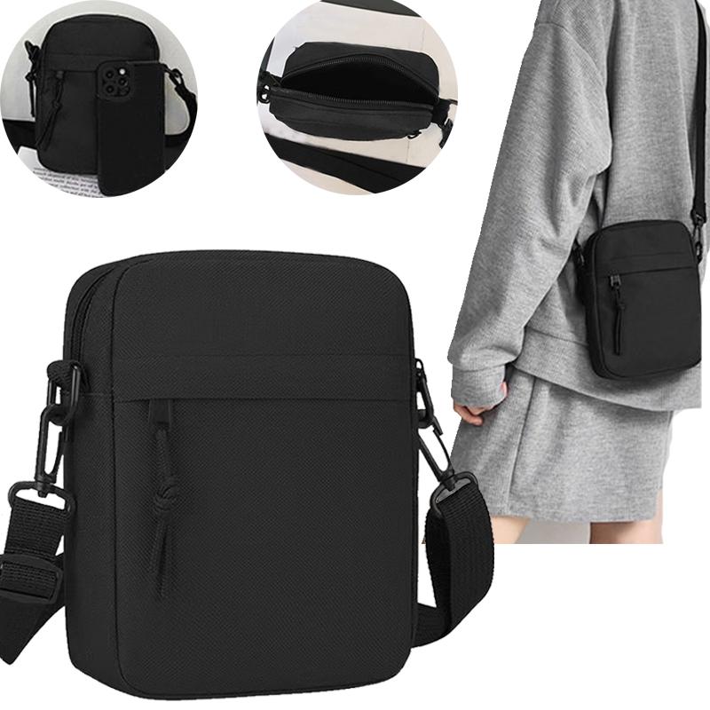 Mini Torebka na Ramię Damska/Męska Mała Kwadratowa Torebka Rekreacyjna Sportowa Wielofunkcyjna Torebka Crossbody Lekka Torebka na Drobiazgi/Telefon na Wyjście