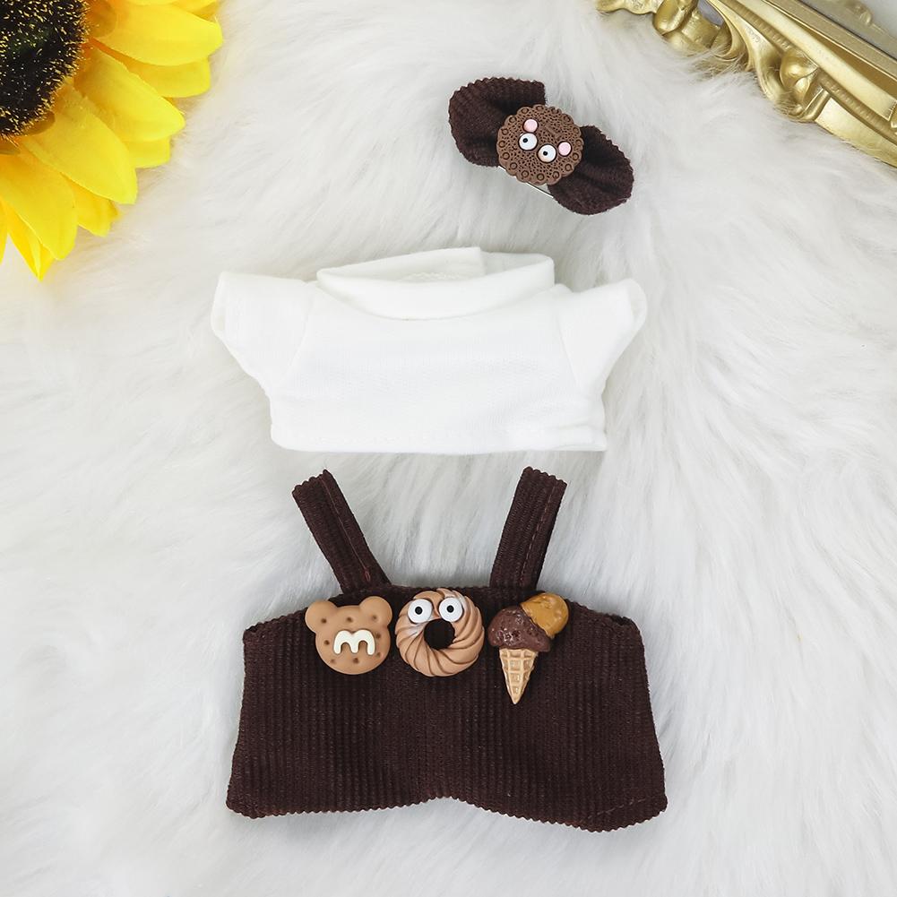 Per 17cm Labubu Doll Clothes Fashion Clothes Felpe con cappuccio Doll Clothes Color Match Felpe con cappuccio Dolls Accessories Cute Decoration Little Cloths