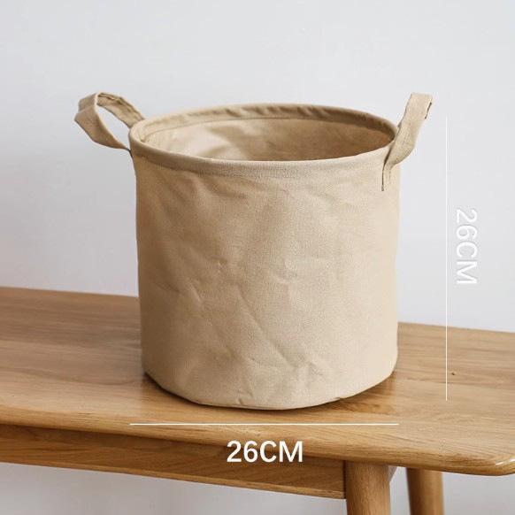 

1pcs Thickened Anti Cotton and Linen Fabric Organize Basket Clothes Toys Snacks Storage Box Home Organizing Large Capacity Folding Storage Bag