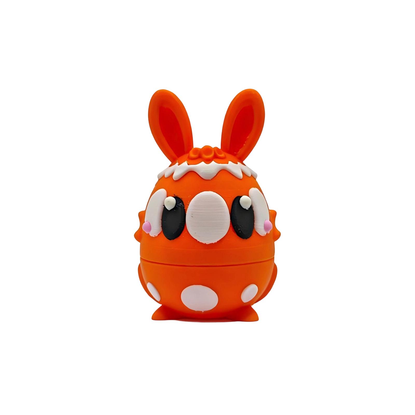 

3D Printed Cute Easter Bunny Egg Ornament Desktop Decoration One Size помаранчевий