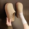 Retro Thick-bottomed Birkenstock Bag Head Half Slippers Spring and Summer New Heightening Outer Wear Lazy Boken