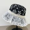 Women's New Sunshade and Sun Protection Hat White Lace Sun Fisherman Hat Summer Large Brim Face Covering, Breathable