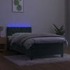 Maison Exclusive - Sommier à lattes de lit avec matelas LED Vert foncé 100x200 cm