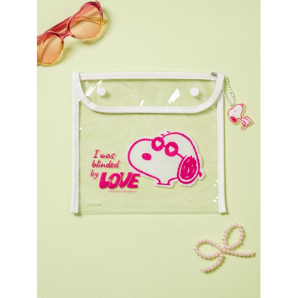 

Daiso Peanuts Snoopy Flat Clear Pouch M Pink