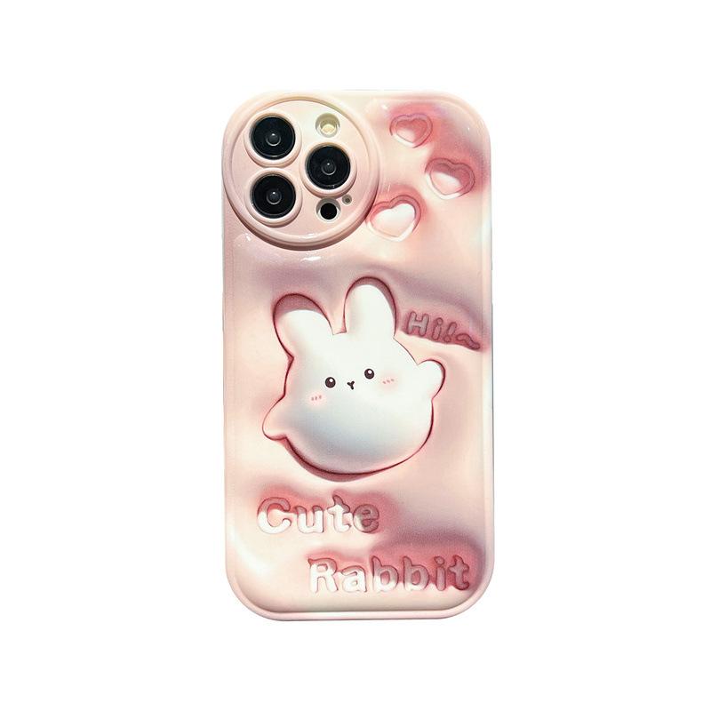 3D visual sense is suitable for iphone13 mobile phone case Apple 15promax creative 14 women's cartoon xr anti-drop soft