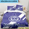 Custom Name Portsmouth Football Club Bedding Set 3PCS Duvet Cover Closure Includes 1 Duvet Cover & 2 Pillowcases for All Seasons Bedroom Decor