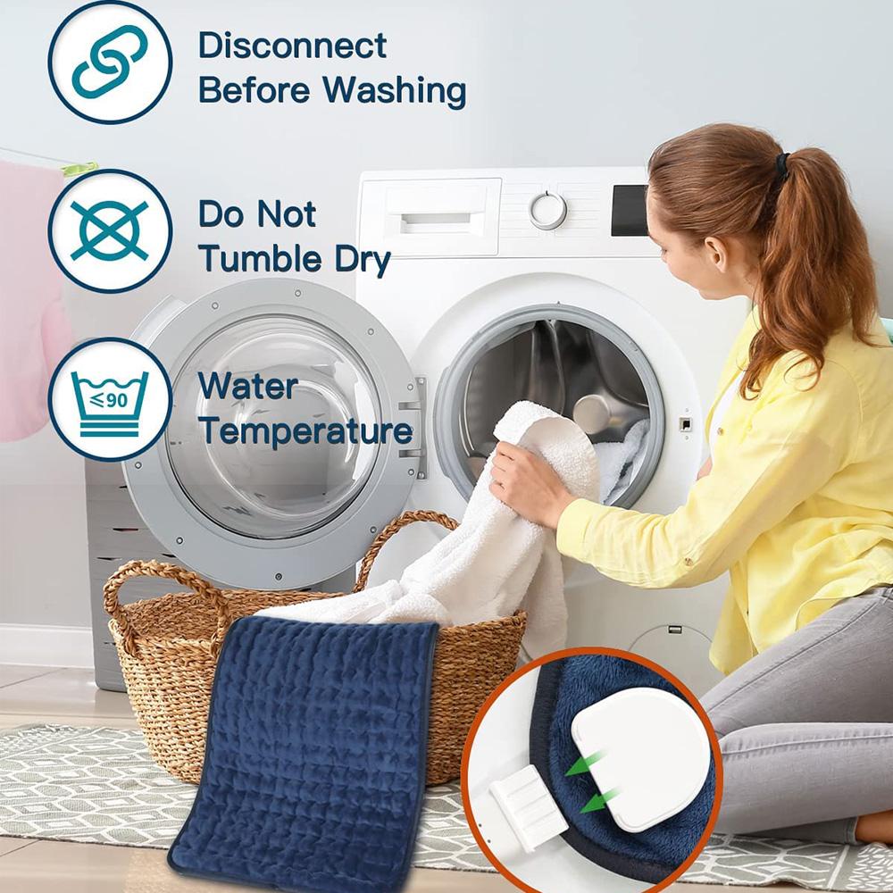 Electric Heating Pad for Back Massage Shoulder Body Heater Blanket Pads Moist/Dry Hot Compress Winter Warmer Mat for Office Home