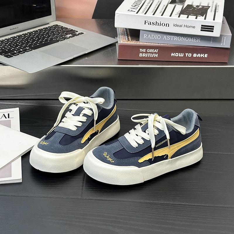 6 female niche original design autumn new round head retro casual board shoes