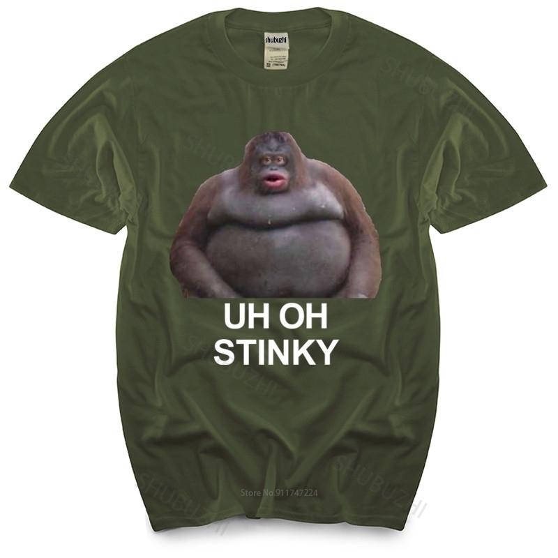 

Uh Oh Stinky Poop Dank Memes Le Monke T Shirt summer fashion tshirt men cotton tops euro size boys gifts S