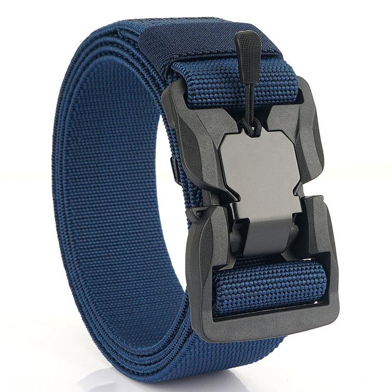 Tactical Belt Magnetic Buckle Quick Release Elastic Belt Casual Nylon Tooling Training Belt Men's Trousers Belt