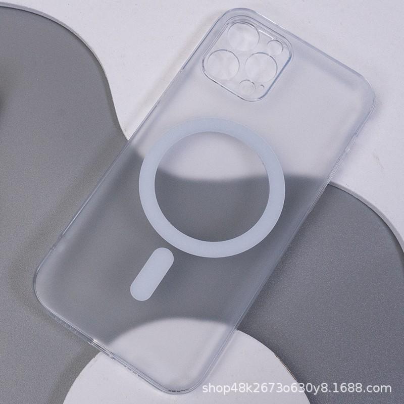 

Для Apple 16pro Магнитный Матовый Чехол для Мобильного Телефона из Двухслойного Прочного Стекла 15max Сильный Магнитный Мелкое Отверстие Всевключающая Защитная Крышка 13 For iPhone 16puls