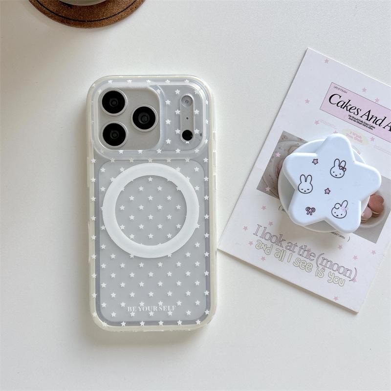 Japanese-Korean Star Cat Magnetic Holder for iPhone 17/16 Pro Max/15/14 Phone Case, New Model