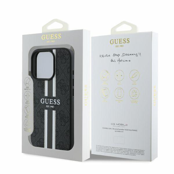 Guess Guhmp16Xp4Rpsk Iphone 16 Pro Max6.9 Czarny/Black Hardcase 4G Printed Stripes Magsafe