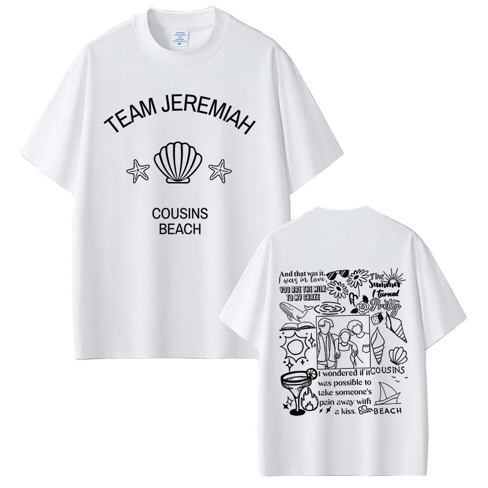 TV Play L'estate in cui sono diventata bella Squadra Jeremiah Cugini Spiaggia Stampa Grafica Maglietta Unisex Donna Casual Cotone Magliette Oversize