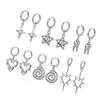 Fashionable Pattern Dangle Earrings Silver Plated Alloy With Spiritual Theme Trendy Wear
