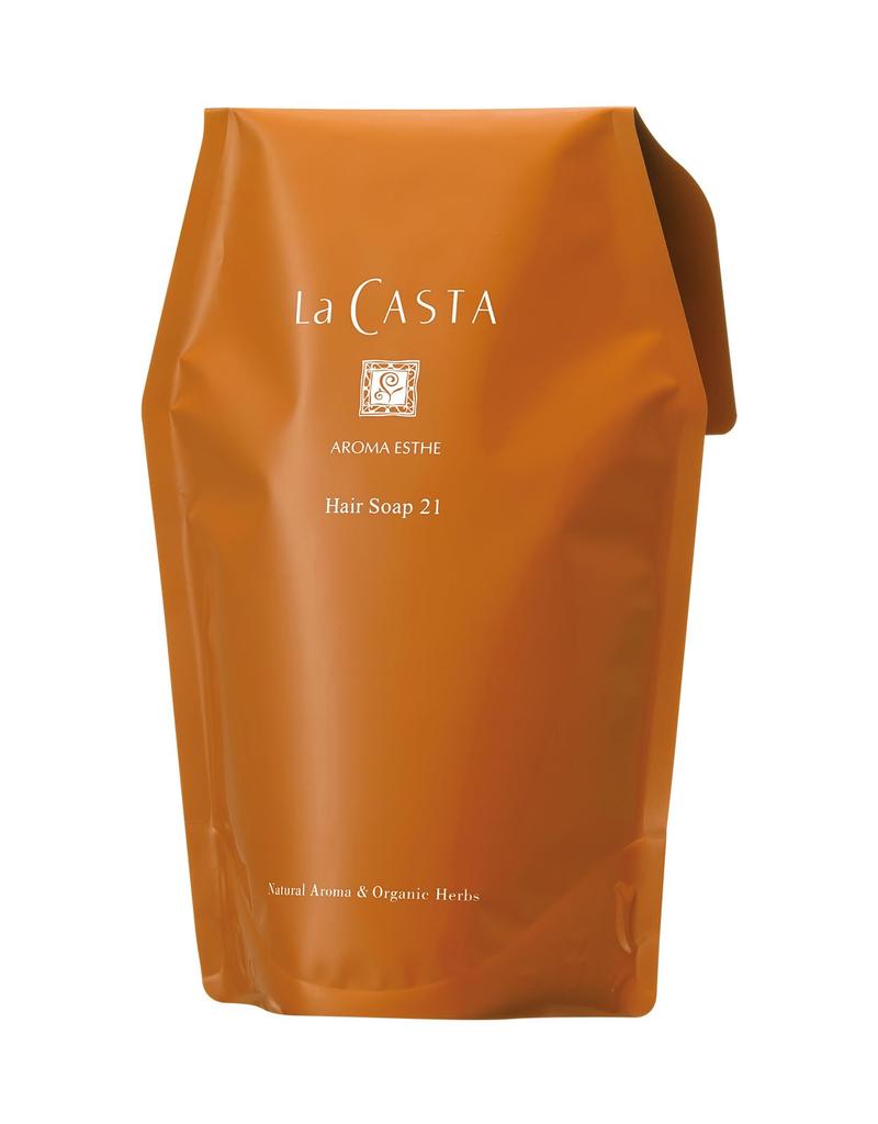 La CASTA Aroma Esthe Hair Soap 21 for Shiny Made In Natural Aroma Refill, Organic, 600ml, Smooth, Hair, Japan,