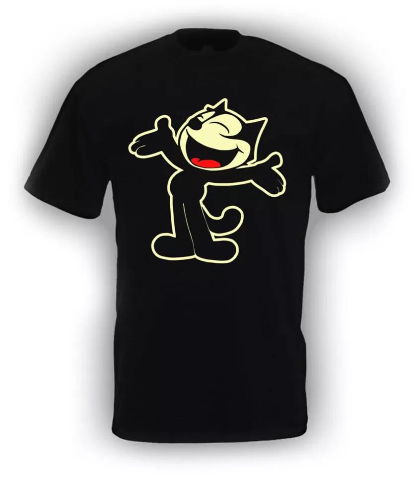 Felix the Cat Classic Funny Black Cotton Full Size S-5XL Unisex T-Shirt XXXXL