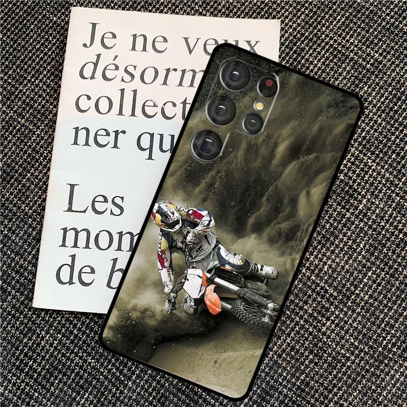 Moto Cross Motorcycle Sports Cover For Samsung Galaxy S24 Ultra S22 S23 Plus S20 S21 FE S8 S9 S10 Note 10 20 Ultra Case