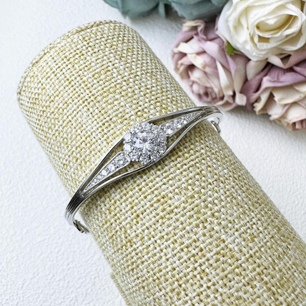 Vinregem Pass Test Diamonds 100% 925 Sterling Silber VVS1 Rundschliff D Farbe 6 MM 0,8 Karat Echte Moissanit-Armbänder Edler Schmuck für Frauen Geschenke