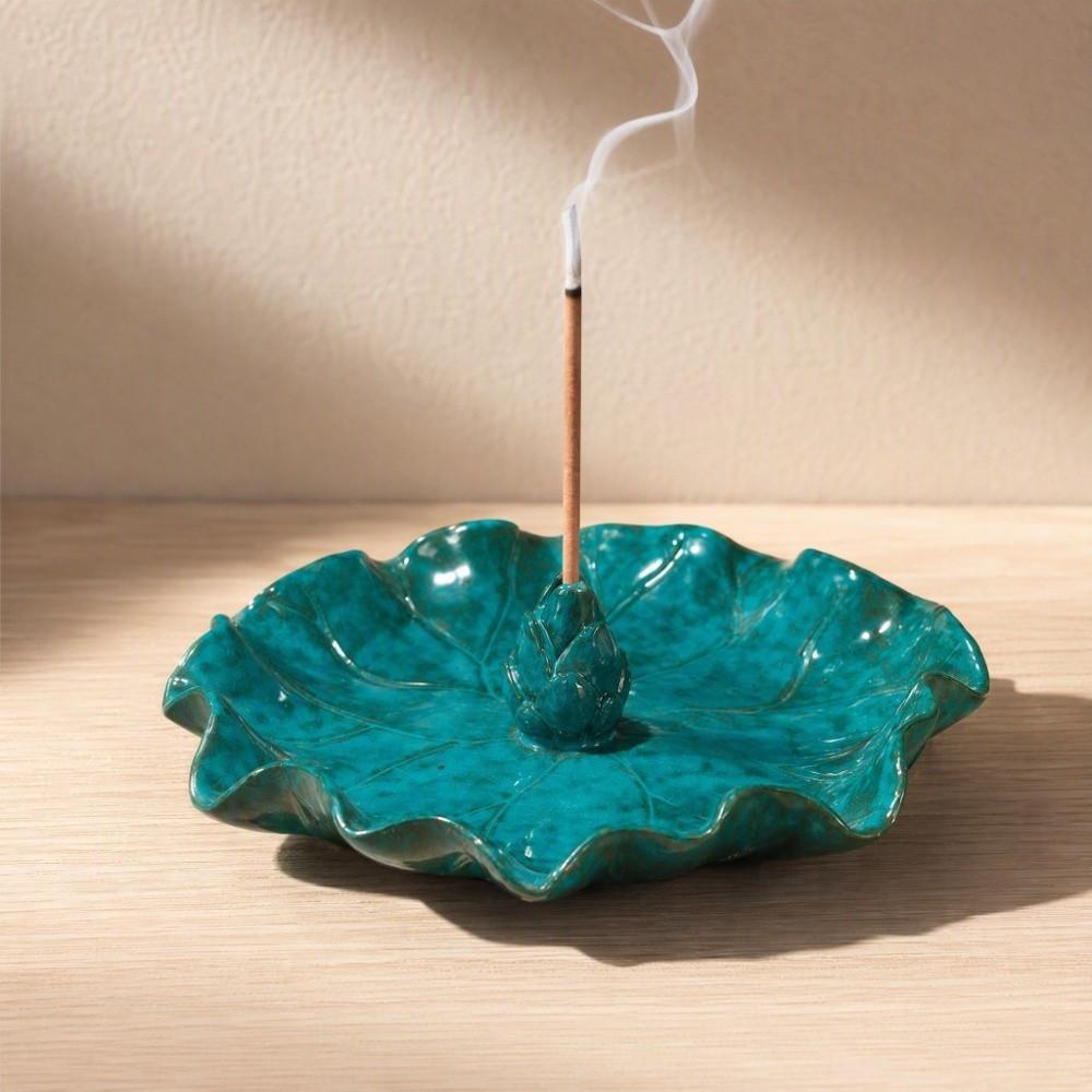 Schlafhilfe Lotus Tischräuchergefäß Keramik Lotus Räucherstäbchen Aromatherapie