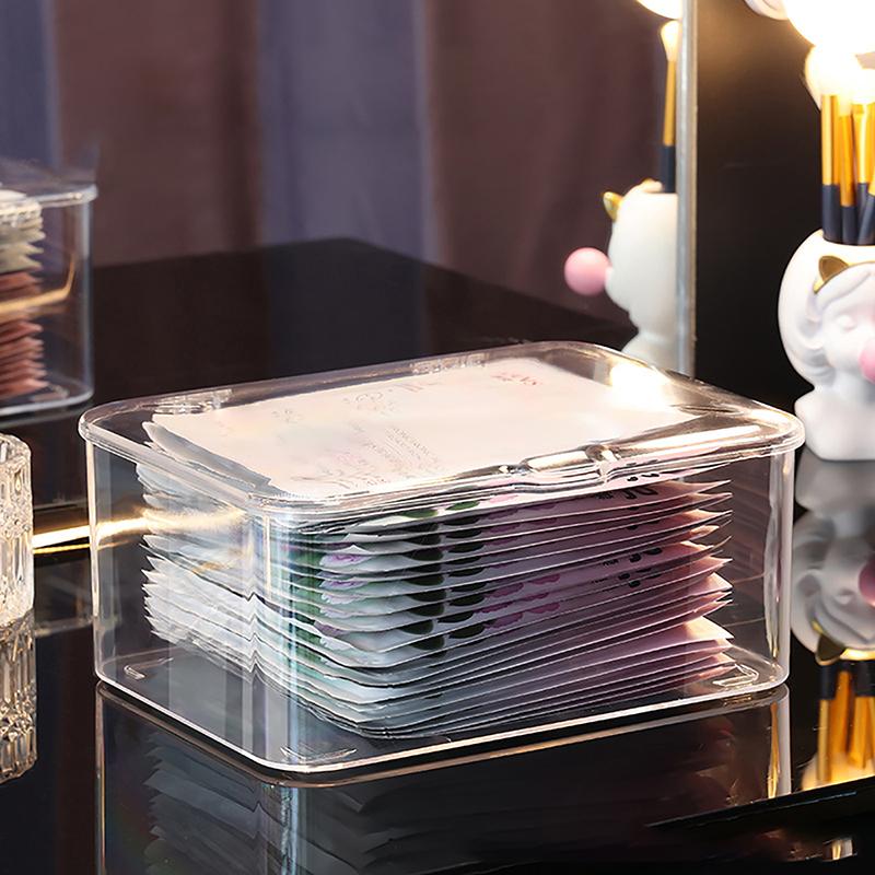 Desktop Aufbewahrungsbox Kosmetik Transparent Korb Gesichtsmaske Schublade Staubdicht Gesichtsmaske Gesichtsmaske Sortierbox