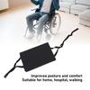 Wheelchair Leg Pad Skin Friendly Padded Wheelchair Foot Rest Black Accessory Align Posture with Quick Release Strap for Home