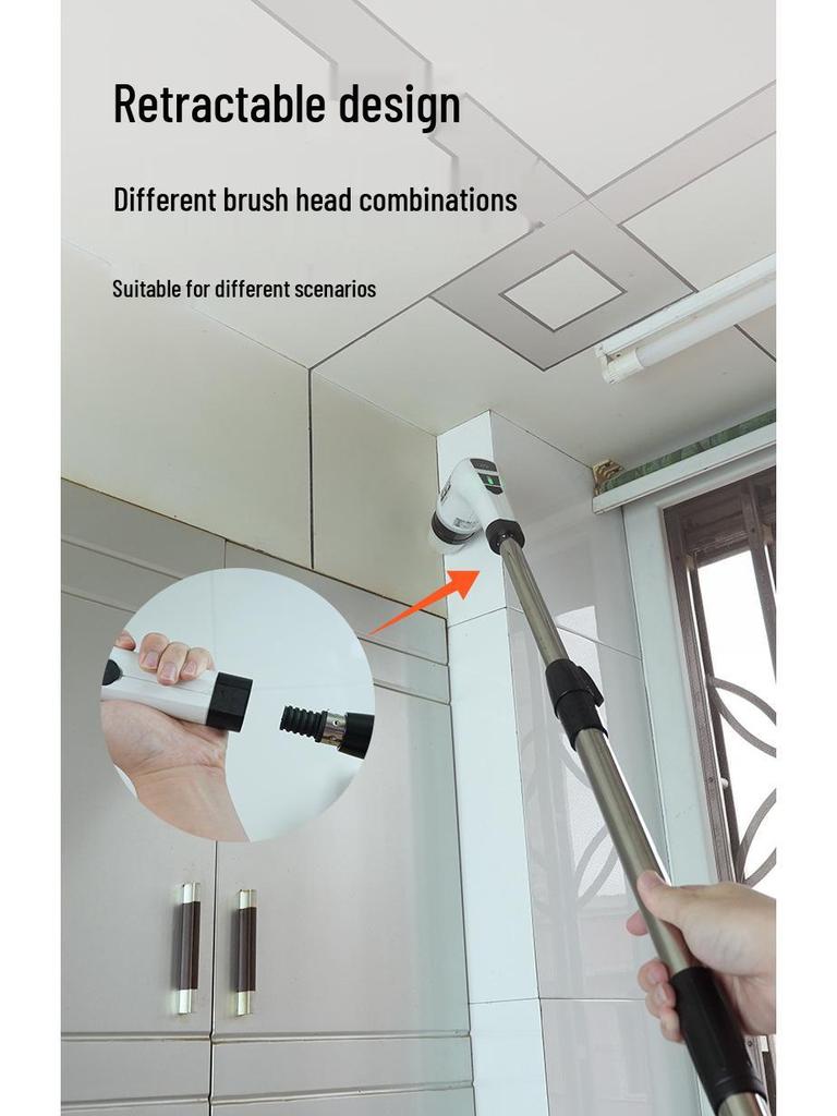 Wireless Multi-Function Electric Cleaning Brush with Rotating Heads for Kitchen and Toilet