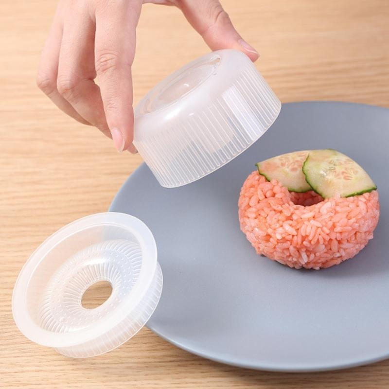 Kitchen Clear Rice Balls Press Mold Round Doughnuts Rice Balls Mold Sushis Maker Rice Balls Mold DIY Craft Baking Tool