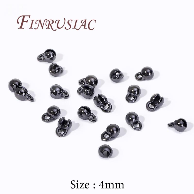 10-20 Pcs/Lot Crimp Beads 18K Gold Plated End Crimps For Jewelry Making DIY Bracelets Accessories,Bead Tip Connectors Findings
