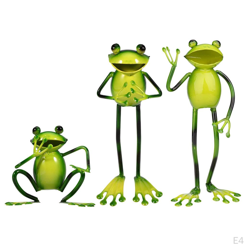 Frog Figurines Garden Living Room Decor – Mini Statue Cute Sculpture Home Ornament for