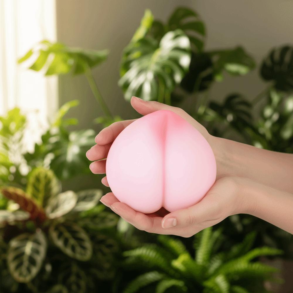 TPE Material Anti Stress Ball Peach Shaped Stress Reliever Relax Slow Rebound Toy  Finger Massage