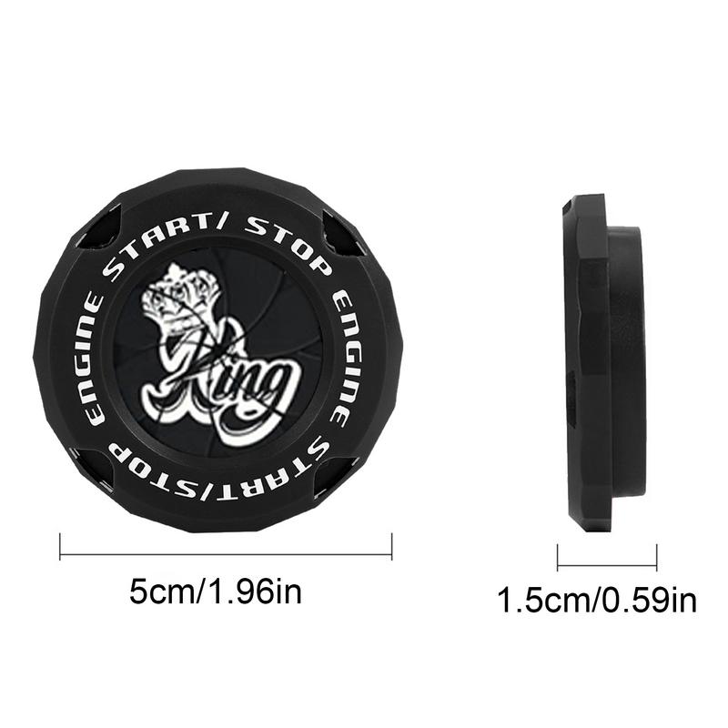 Car Starter Button Cover Push Start Cover Anti-Scratch Car Engine Button Decoration Cover Push Start Ignition Cover For Vehicle