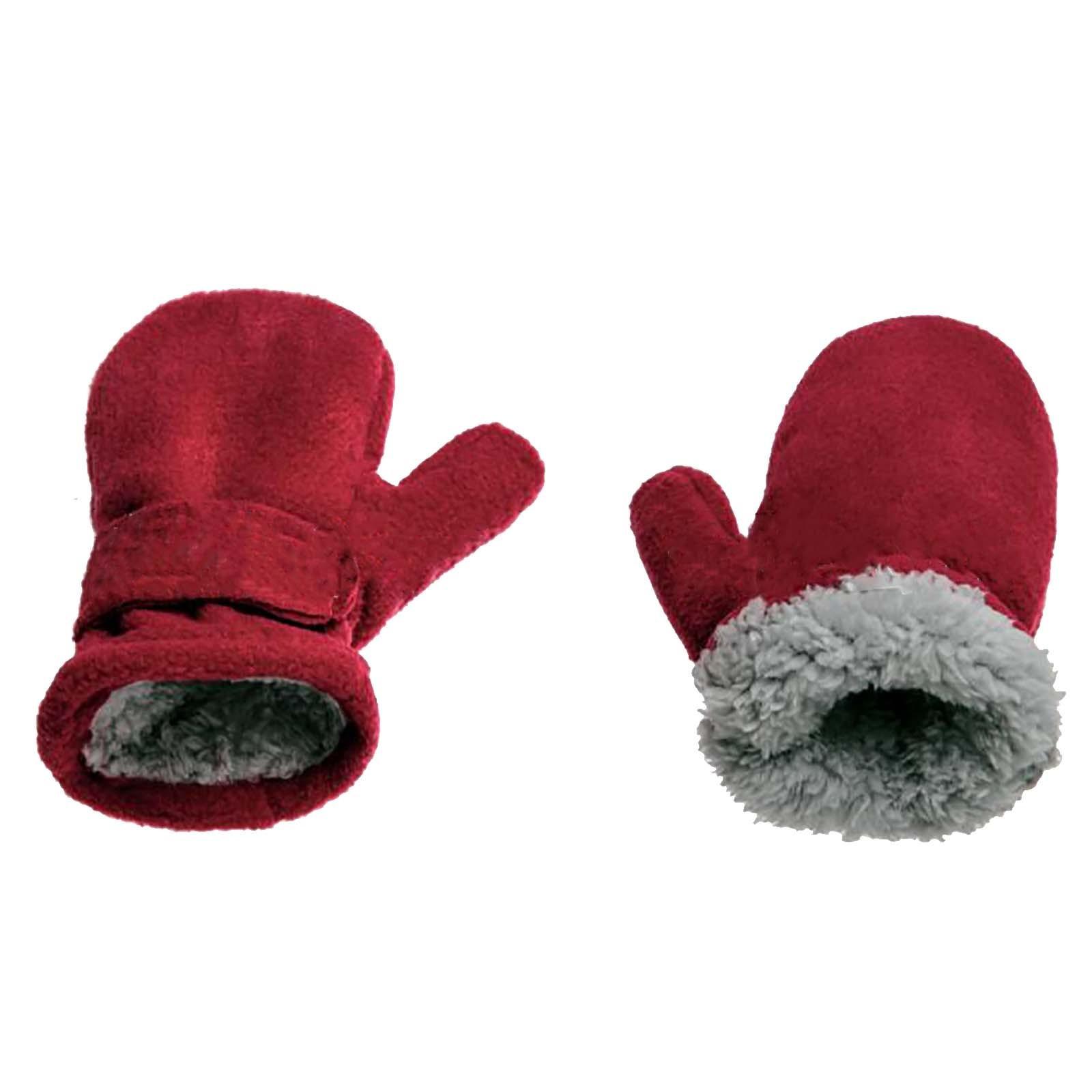 

(проектор)Детские зимние перчатки, детские флисовые перчатки для новорожденных девочек и мальчиков, сохраняющие тепло XL красный