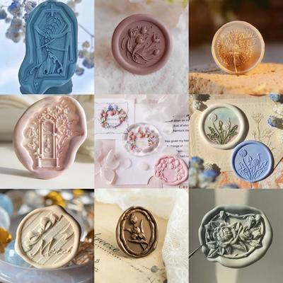 Retro Sealing Wax Stamp  Copper Seal Stamp Stamp Series Stamp Design Envelope Sealing Decoration Scrapbooking