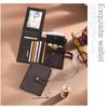 Retro Crazy Horse Leather Men's Wallet Buckle RFID Anti Theft Brush