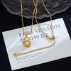 Exquisite Vintage Light Luxury Beaded Flower Basket Pendant Necklace