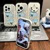 Blue Floral Dog is suitable for VIVOX300PRO/S30 phone cases, Redmi Note14 Pro/K70 phone cases