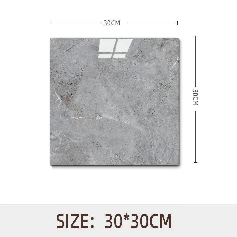 10pcs Waterproof Imitation Marble Wood Tile Floor Stickers 30*30cm Bathroom Home Decoration DIY Self-adhesive Wall Stickers