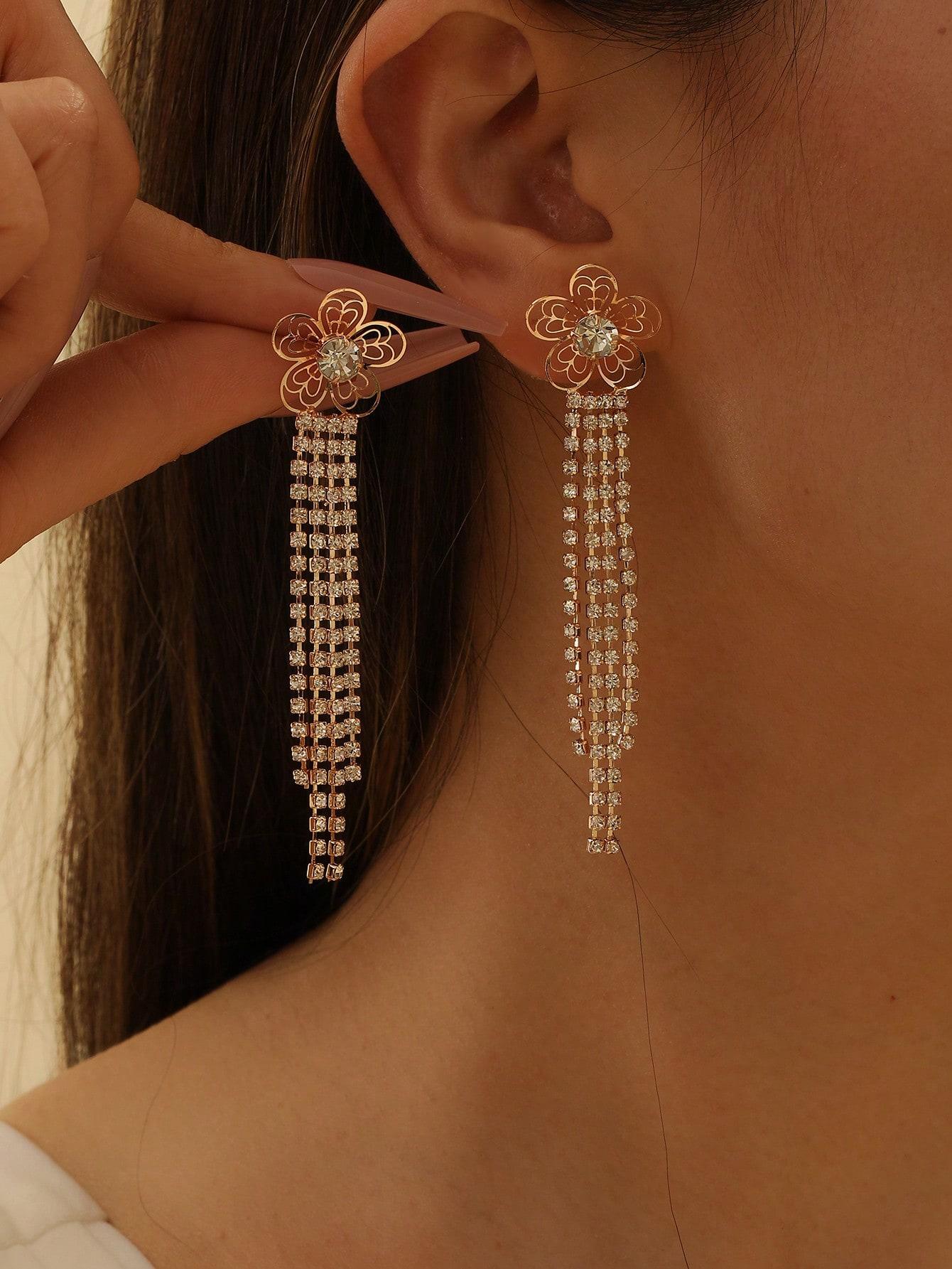 

1 пара европейских и американских модных минималистичных серег с кисточками и цепочкой-бабочкой, свадьба, отпуск, богемный стиль.