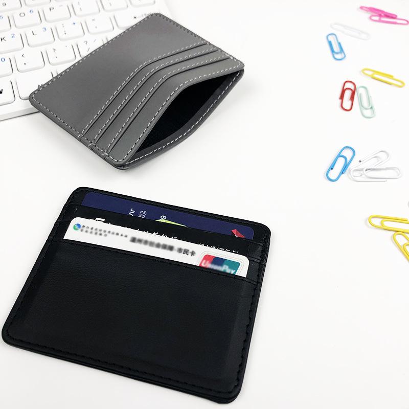 Men's Ultra-thin PU Leather Card Holder with Large Capacity
