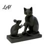 Cat Mouse Design 3D Printed Modern & Sculpture Minimalist Animal Interaction Desk Decor Matte Art Table Decor Collectible Figurine Stable