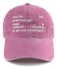 Bichiseuaenkeulim Your Life Stone-Washed Ball Cap-Pink