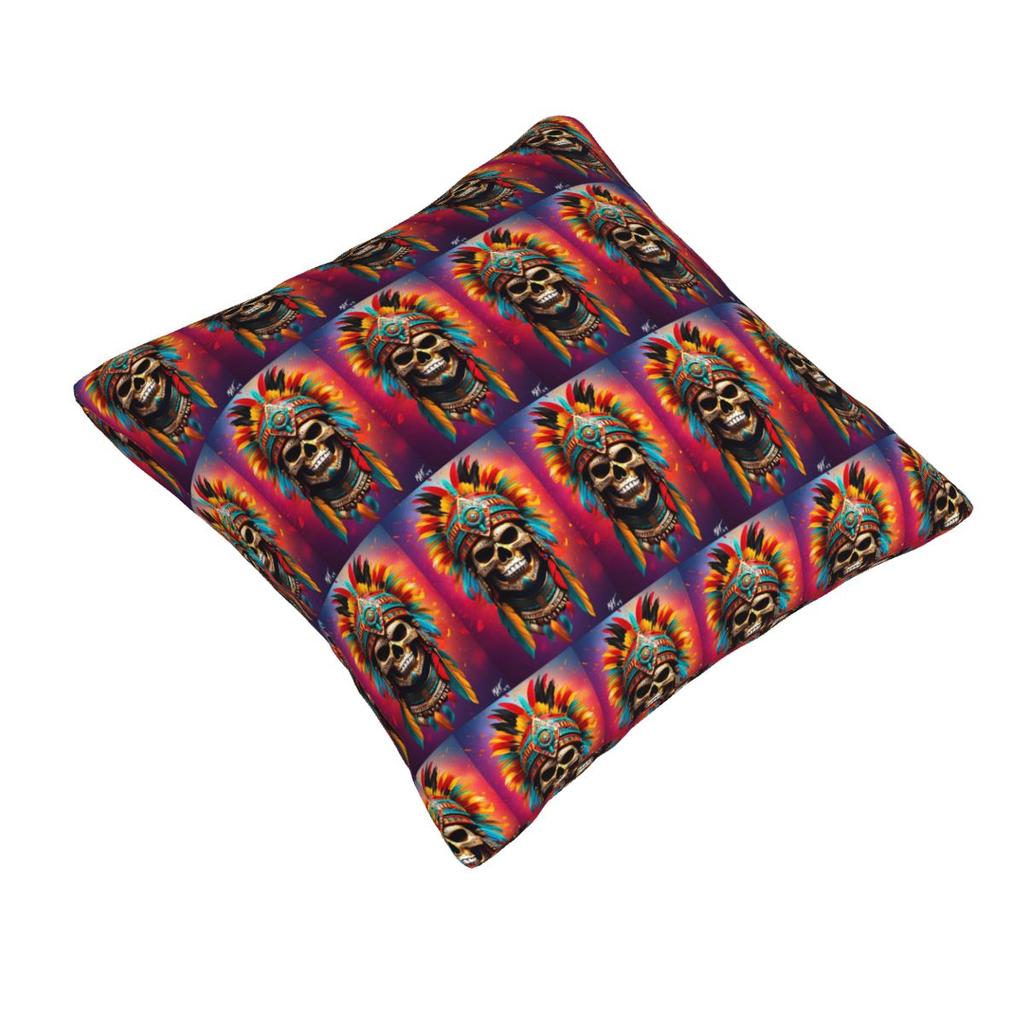 Aztec Skull7 Square Pillowcase Pillow Cover Cushion Decor Comfort Throw Pillow for Home Living Room
