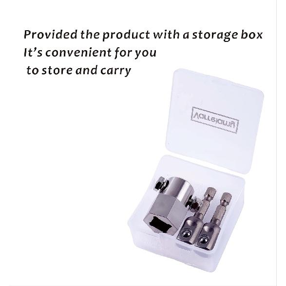 Upgraded Stainless Steel Top Wind Trailer Jack Crank Handle Cordless Drill Adapter With Two 1/2 Inch Socket Adapter Bits,304 Stainless Steel