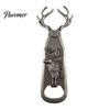 Sturdy Handheld Beer Cap Remover Elk Antler Bottle Opener, Heavy Duty Metal Retro Rustic Home Bar Decor for Bar, Artistic Kitchen Gadgets Vintage
